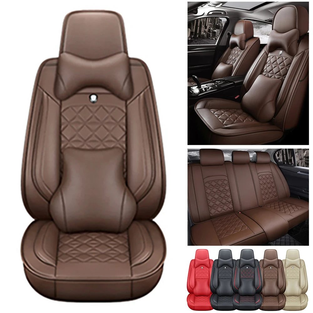 Housses de siège de voiture complètes, ensemble avant, banquette arrière séparée, pour voiture universelle, tissu, SUV, berline, fourgon, housses intérieures automobiles
