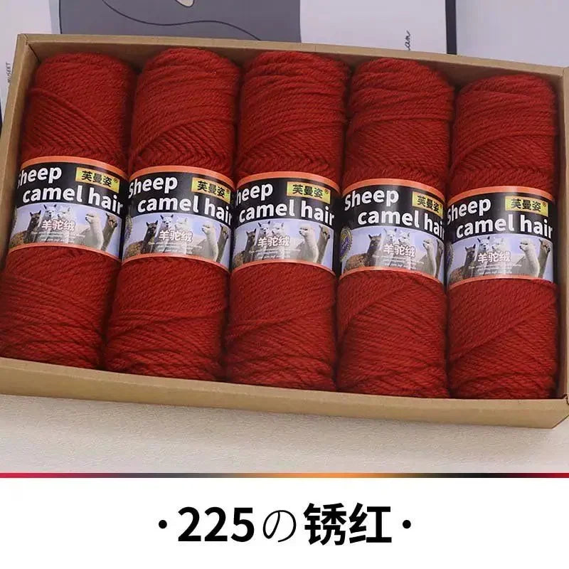 Fil de cachemire épais pour Crochet, tricot à la main, pull, écharpes, manteaux, chapeau, gants, bricolage, fil de laine d'alpaga doux et chaud, 500 g/ensemble