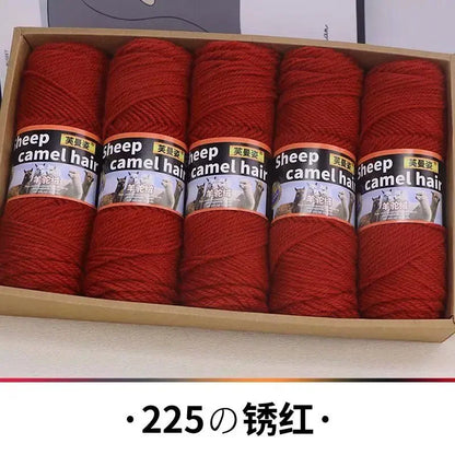 Fil de cachemire épais pour Crochet, tricot à la main, pull, écharpes, manteaux, chapeau, gants, bricolage, fil de laine d'alpaga doux et chaud, 500 g/ensemble