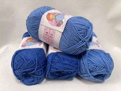 كرة غزل قطنية ميلك كوتون لعيد الميلاد، 4 خيوط غزل قطنية ممشطة ناعمة ومقاومة للتكتل، غزل دمى لطيف مصنوع يدويًا للأطفال