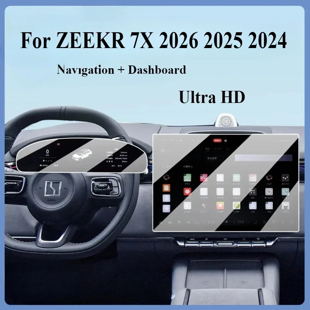 Verre trempé mat LCD GPS Navigation pour ZEEKR 7X 2026 2025 2024 Media écran tactile Film de protection accessoires de voiture