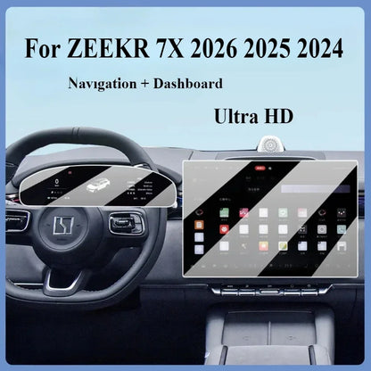 Verre trempé mat LCD GPS Navigation pour ZEEKR 7X 2026 2025 2024 Media écran tactile Film de protection accessoires de voiture