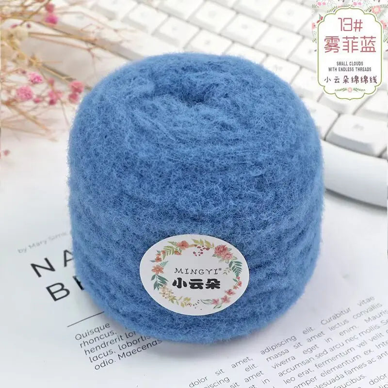 100g/boule 6 brins de fil de coton nuage tissé à la main bricolage gaufre écharpe chapeau bébé fil balle