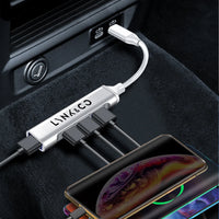 Chargeur HUB USB 4 en 1 pour voiture, câble d'alimentation de Type C, accessoires automobiles pour Geely Lynk & co 01 05 03 09 02 04 06 07 08