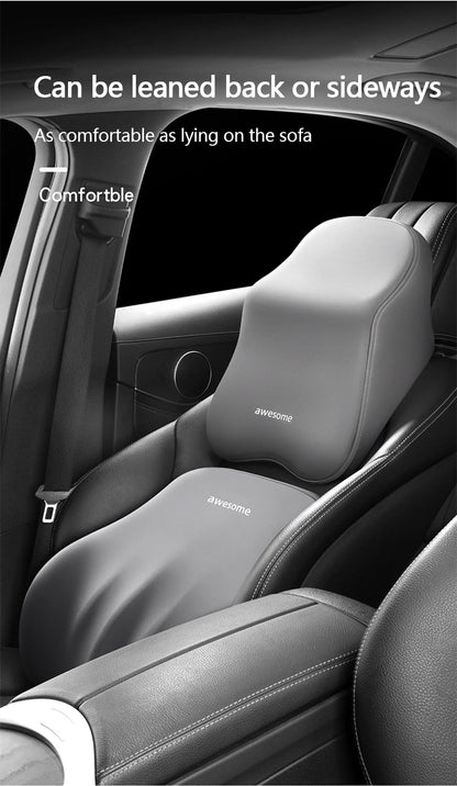 Appui-tête de soutien lombaire pour voiture, oreiller lombaire en mousse à mémoire de forme, oreiller universel doux pour le cou, coussin de siège de voiture