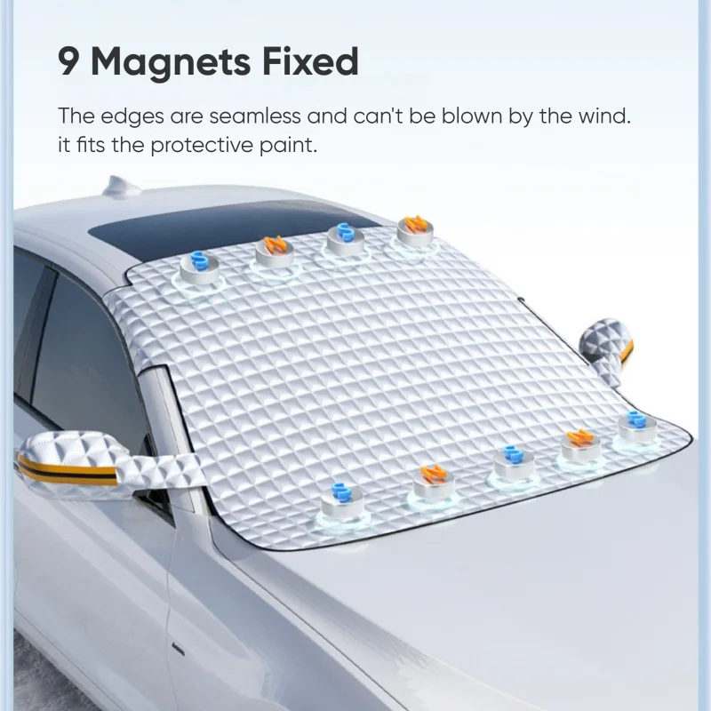 RazorRide – couverture de protection contre la neige pour voiture, pare-soleil magnétique pour bloc de pare-brise avant, couverture extérieure d'hiver pour Automobiles