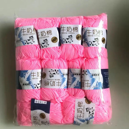 Fil de laine et de coton au lait, 500g, fil au Crochet pour écharpe tricotée à la main, pull, sacs de poupées, bricolage, fournitures de tricot au Crochet, 10 pièces/lot