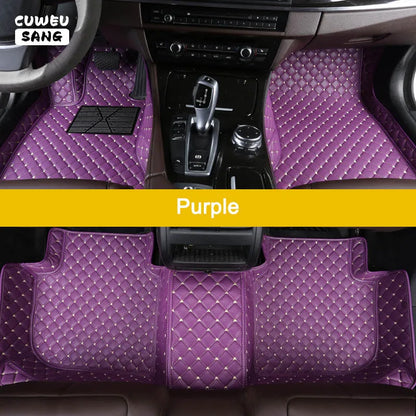 CUWEUSANG tapis de sol de voiture personnalisé pour BYD Atto 3 joint de dauphin F0 F3 F6 E6 G3 G6 S6 chanson Qin Auto tapis pied Coche accessoire