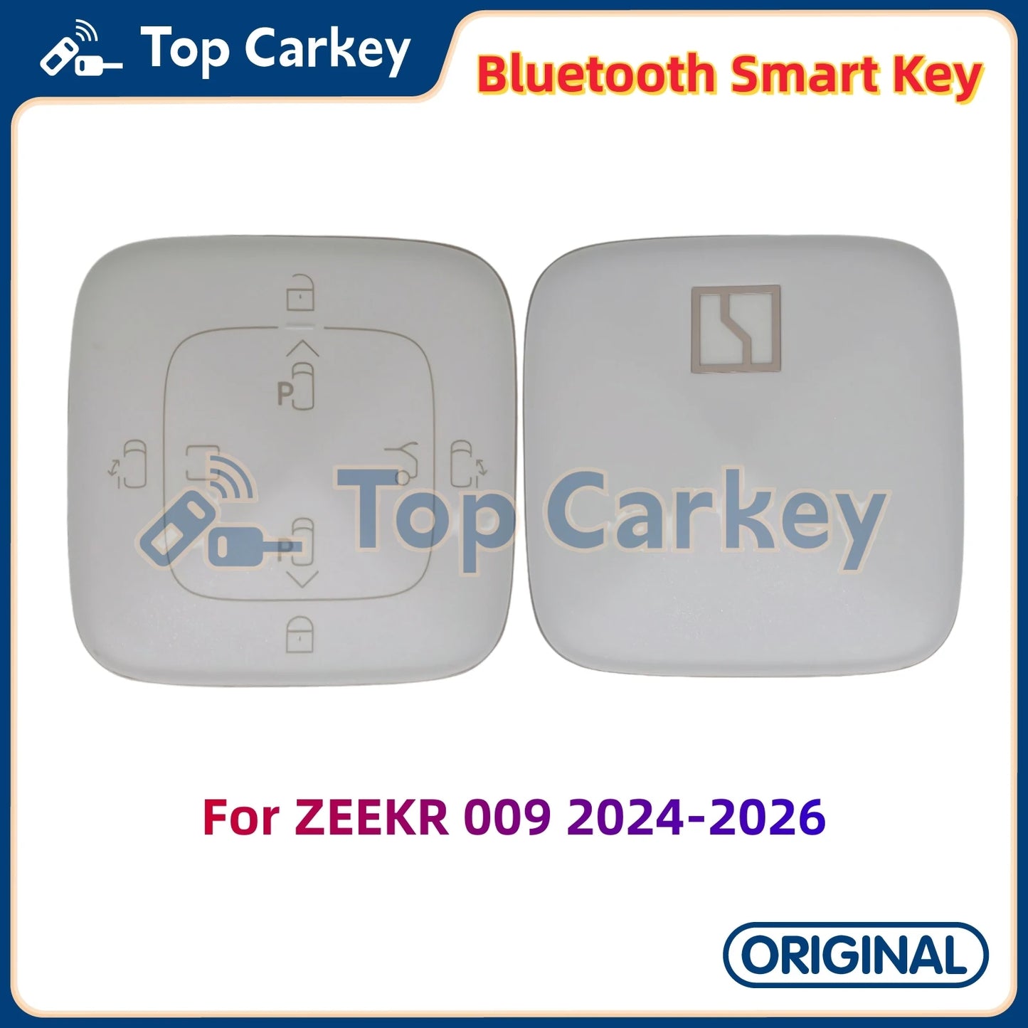 TopCarkey clé à distance intelligente Bluetooth d'origine pour GEELY ZEEKR 001 007 7X 009 2024 2025 2026 ZEEKR 9X 2026 clé Bluetooth de voiture