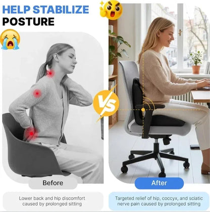 Coussin ergonomique pour le coccyx en mousse à mémoire de forme, soulagement de la douleur sciatique, correction de la posture, pour la maison, le bureau, la voiture, le fauteuil roulant