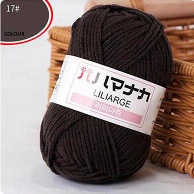 Fil de laine à tricoter en coton doux et doux pour bébé, fil de velours en fibres épaisses, fil de laine à tricoter à la main pour pull de bricolage