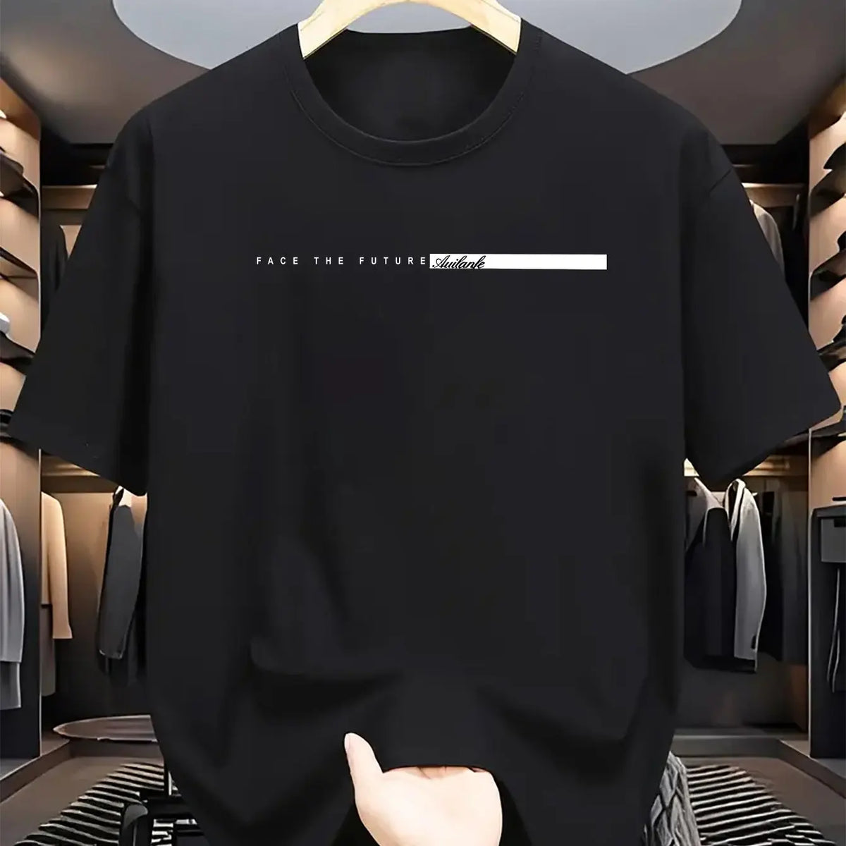 T-shirt à Manches Courtes et Col Rond pour Homme, Haut Décontracté, Coupe Ample, Grande Lettre Imprimée, Style High Street, Unisexe, Été, 100% Coton