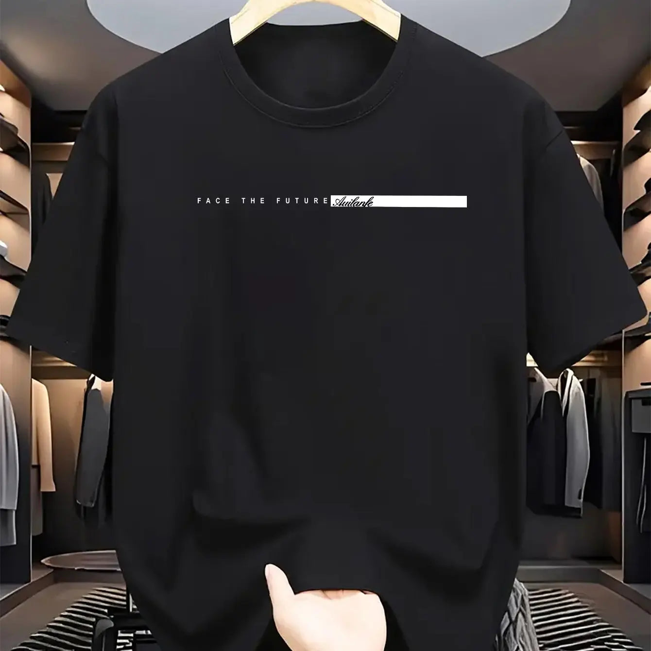 T-shirt à Manches Courtes et Col Rond pour Homme, Haut Décontracté, Coupe Ample, Grande Lettre Imprimée, Style High Street, Unisexe, Été, 100% Coton