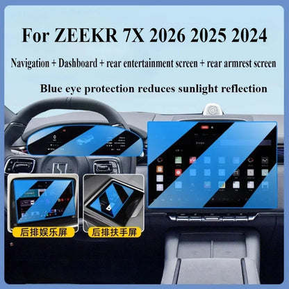 Verre trempé mat LCD GPS Navigation pour ZEEKR 7X 2026 2025 2024 Media écran tactile Film de protection accessoires de voiture