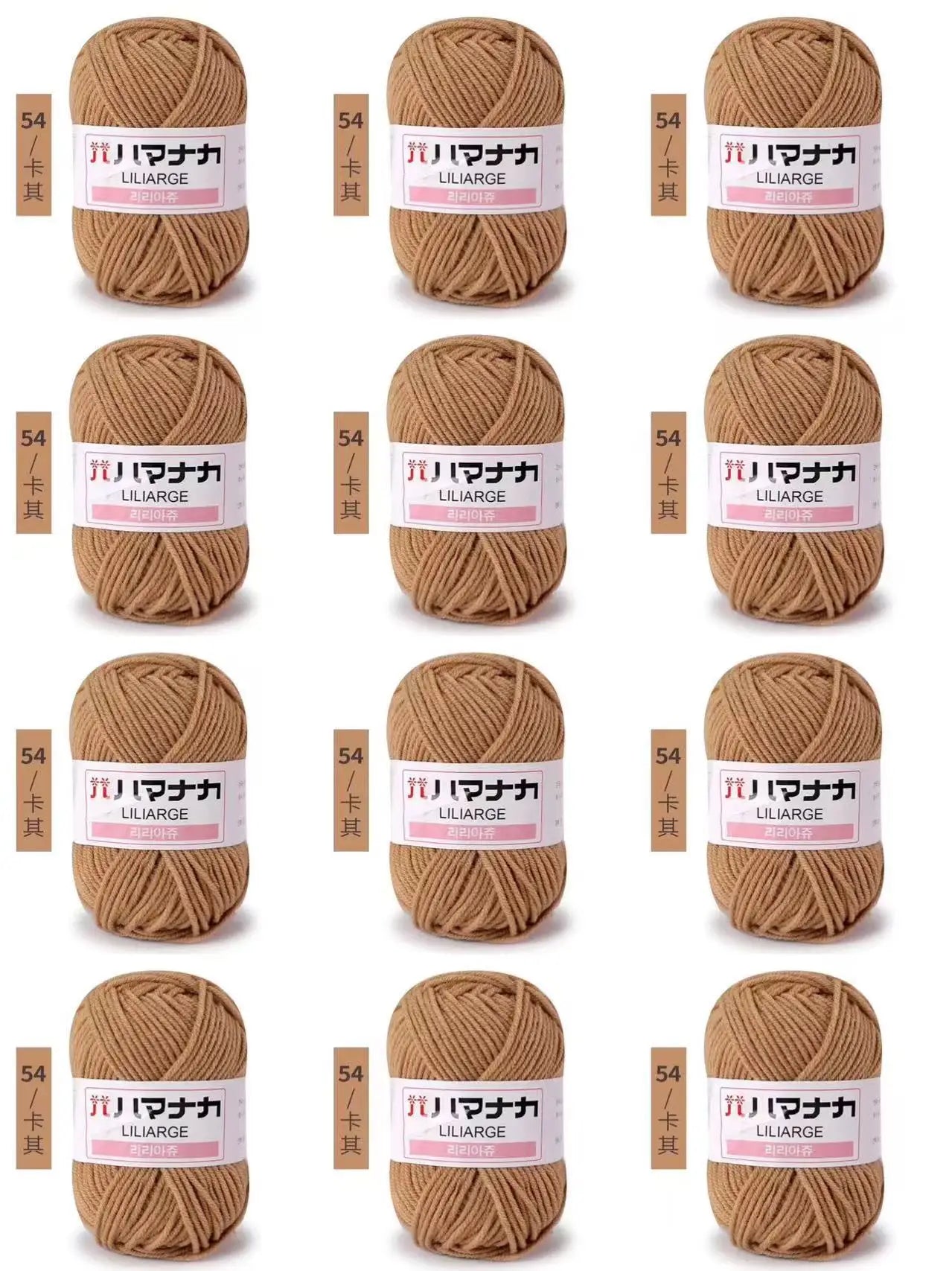 12 pièces 300g fil de lait fait à la main grossier bricolage tissage boule de fil pour pull chapeau écharpe et autres vêtements doux Crochet fil à tricoter