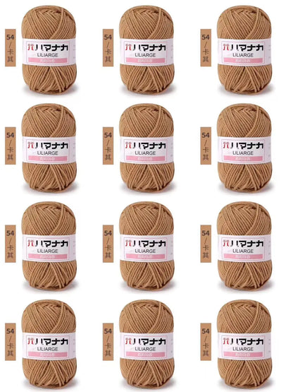 12 pièces 300g fil de lait fait à la main grossier bricolage tissage boule de fil pour pull chapeau écharpe et autres vêtements doux Crochet fil à tricoter