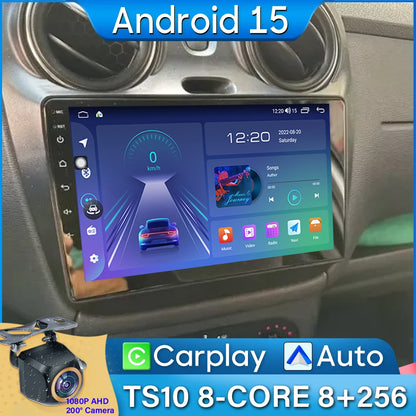 Pour Renault Dokker Lodgy Dacia 2012-2020 autoradio Android 15 Navigation GPS Android Auto Carplay Android Auto vidéo pas de 2din DVD