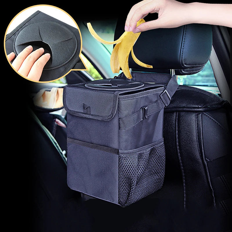 Poubelle de voiture pliable Portable, poubelle suspendue étanche pour l'intérieur des véhicules, organisateur de rangement multifonctionnel