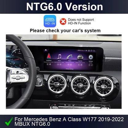2025 sans fil CarPlay Android Auto pour Mercedes Benz classe A W177 2019-2022 MBUX NTG6.0 10.25 OEM écran miroir lien Airplay