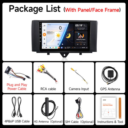JIUYIN-Autoradio TS18 AI Voice Wireless CarPlay Android Auto Radio pour Smart Fortwo 451, 2005-2010, 4G, GPS, 2Din, Limitation de la voiture