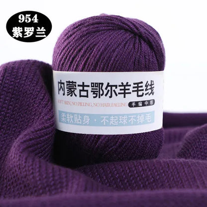 Fil de laine pour enfants, crochet à la main pour chapeaux, écharpes, chandails, optique moyenne, doux pour la peau, doux, 6 rôles, 100 g/ensemble