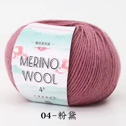 Rouleau de fil de laine mérinos pour bébé, 50 g/rouleau, 130 M/rouleau, bricolage tricoté à la main, écharpe au Crochet, vêtements, chapeaux