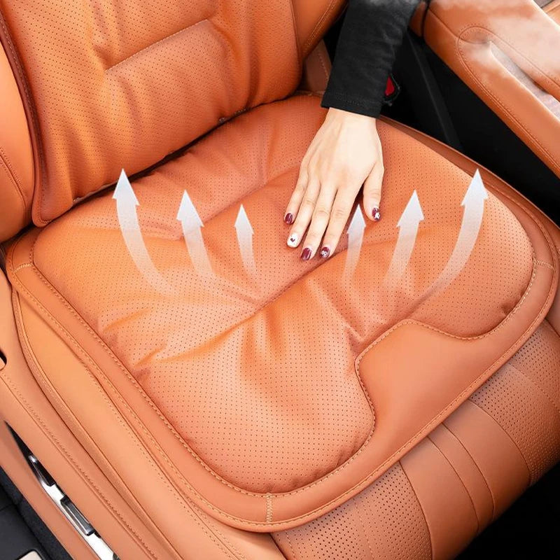 Housse de siège de voiture universelle en cuir, housse de coussin de taille pour siège de voiture, quatre saisons, coussin de Protection pour sièges intérieurs automobiles, accessoire de voiture