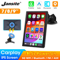 7/8/9 ''Support Orientation et Portrait voiture miroir Radio sans fil Carplay Android Auto multimédia lecteur vidéo écran universel