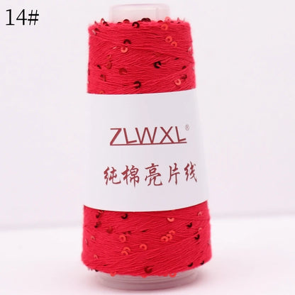   Блэк – fil de coton à paillettes, 100g, 800M, 3mm, décoration tricotée, crochet à la main, tricot jaune