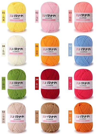 12 pièces 300g fil de lait fait à la main grossier bricolage tissage boule de fil pour pull chapeau écharpe et autres vêtements doux Crochet fil à tricoter