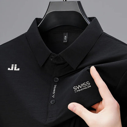Chemise à manches courtes pour hommes, décontractée, avec Badge, Polo de couleur unie, à la mode, respirante, confortable, polyvalente, nouvelle collection