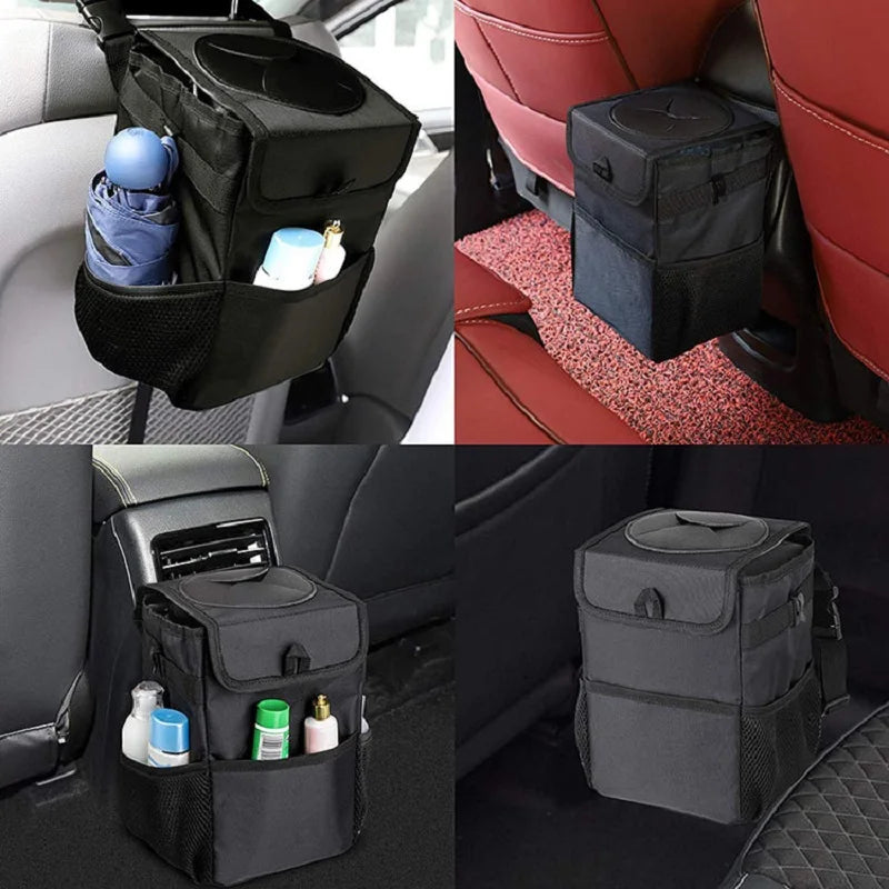 Poubelle étanche pour voiture, organisateur d'accessoires de voiture, benne à ordures pour voitures, poches de rangement portables à fermeture