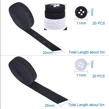 1 Rouleau de 2.5mm de fil élastique noir de 38 yards pour la fabrication de bracelets artisanaux, ULen tissu pour perles