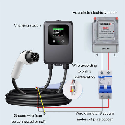 Nouveau EV Wallbox 5M 7KW 32A Station de Charge voiture maison EV Wallbox voiture électrique EV Wallbox avec 5M câble Charge par carte/Charge maintenant