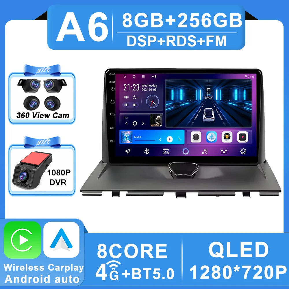 Autoradio Carplay pour Peugeot Expert 2 G9 pour citroën Jumpy pour Fiat Scudo pour Toyota Proace 2007-2017 Navigation GPS No 2din 4G