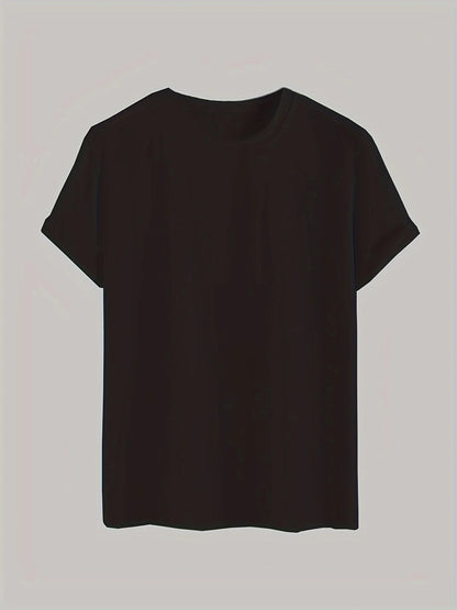T-shirt à manches courtes et col rond pour homme, Style Simple, décontracté, dessin animé, couleur unie, confortable, pyjama pour la maison, vêtements d'extérieur d'été