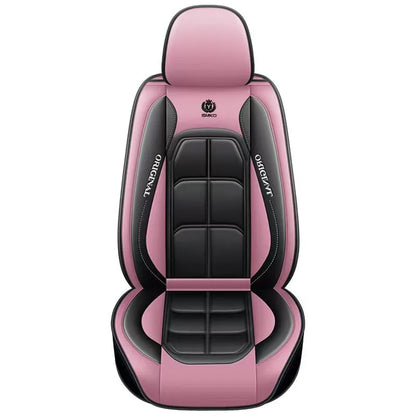 Housse de siège tout compris, coussin de siège de voiture entièrement en cuir, housse de siège de conducteur et de passager pour siège unique, coussin universel toutes saisons