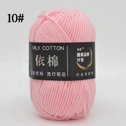 Nouveau 10 pièces série rose fil lait coton fil combinaison Crochet tricot fil ensemble pour bricolage à la main artisanat pull écharpe tricot