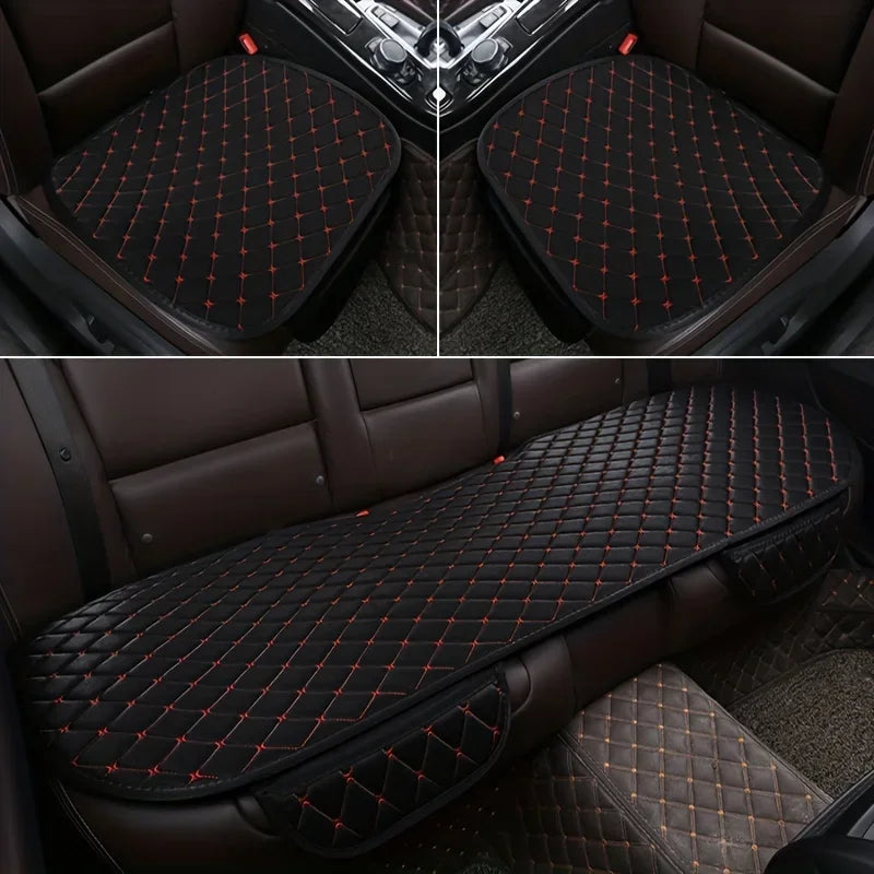 Kcimo 3 pièces coton et lin housse de siège de voiture ensemble universel housse de siège de voiture coussin protecteur de siège de voiture intérieur accessoires de voiture