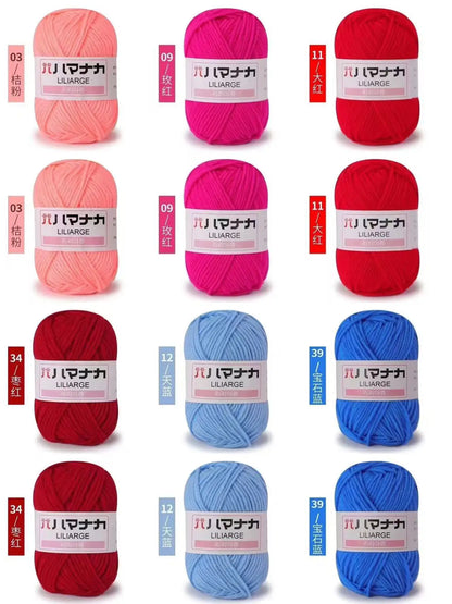 12 pièces 300g fil de lait fait à la main grossier bricolage tissage boule de fil pour pull chapeau écharpe et autres vêtements doux Crochet fil à tricoter