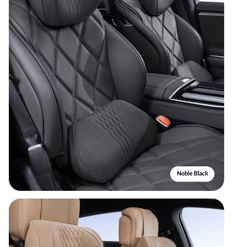 Coussin de nuque et de soutien lombaire pour voiture, universel toutes saisons, coussin lombaire respirant avec contour ergonomique pour la taille