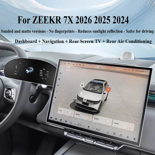Verre trempé mat LCD GPS Navigation pour ZEEKR 7X 2026 2025 2024 Media écran tactile Film de protection accessoires de voiture