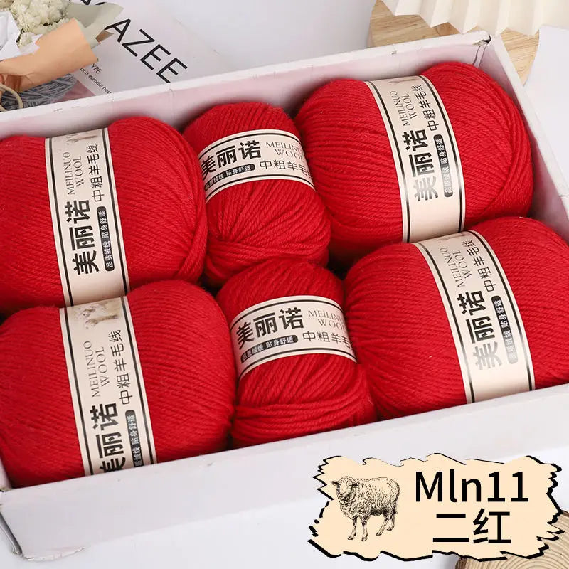 Fil de laine mi-épais pour chaussettes, tricot à la main, pull, pantalon, foulards, vêtements en cachemire mérinos, fil de Crochet doux pour bébé, 500 g/ensemble