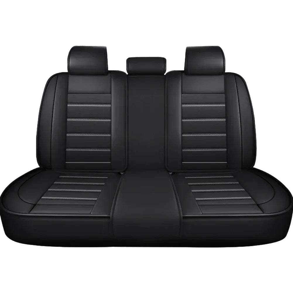 Ensemble complet de housses de siège de voiture en cuir PU, protection de banc fendue avant et arrière, quatre saisons universelles, adaptées à la plupart des accessoires de voiture SUV