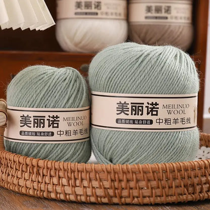 Fil de laine mi-épais pour chaussettes, tricot à la main, pull, pantalon, foulards, vêtements en cachemire mérinos, fil de Crochet doux pour bébé, 500 g/ensemble