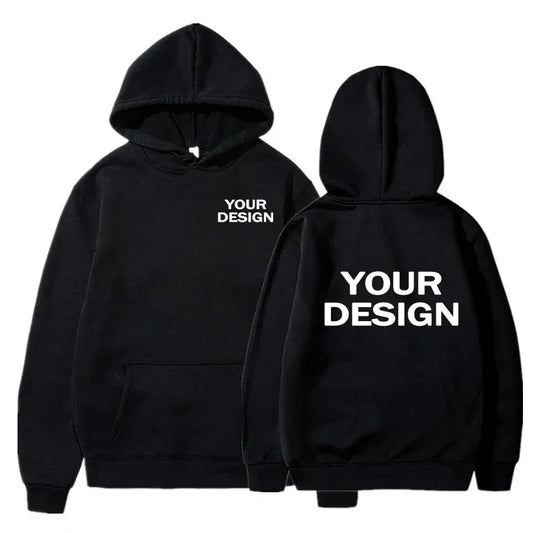 Sweat-shirt à capuche pour hommes et femmes, imprimé personnalisé, ample, tenue décontractée, couleur unie, manches longues, personnalité, Streetwear