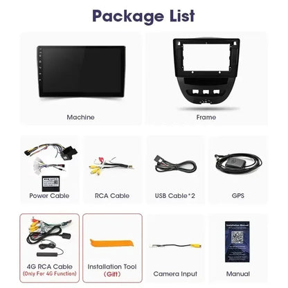 Srnubi Qualcomm 8 Core autoradio pour Peugeot 107 Toyota Aygo citroën C1 2005 - 2014 2 Din lecteur multimédia Android Carplay