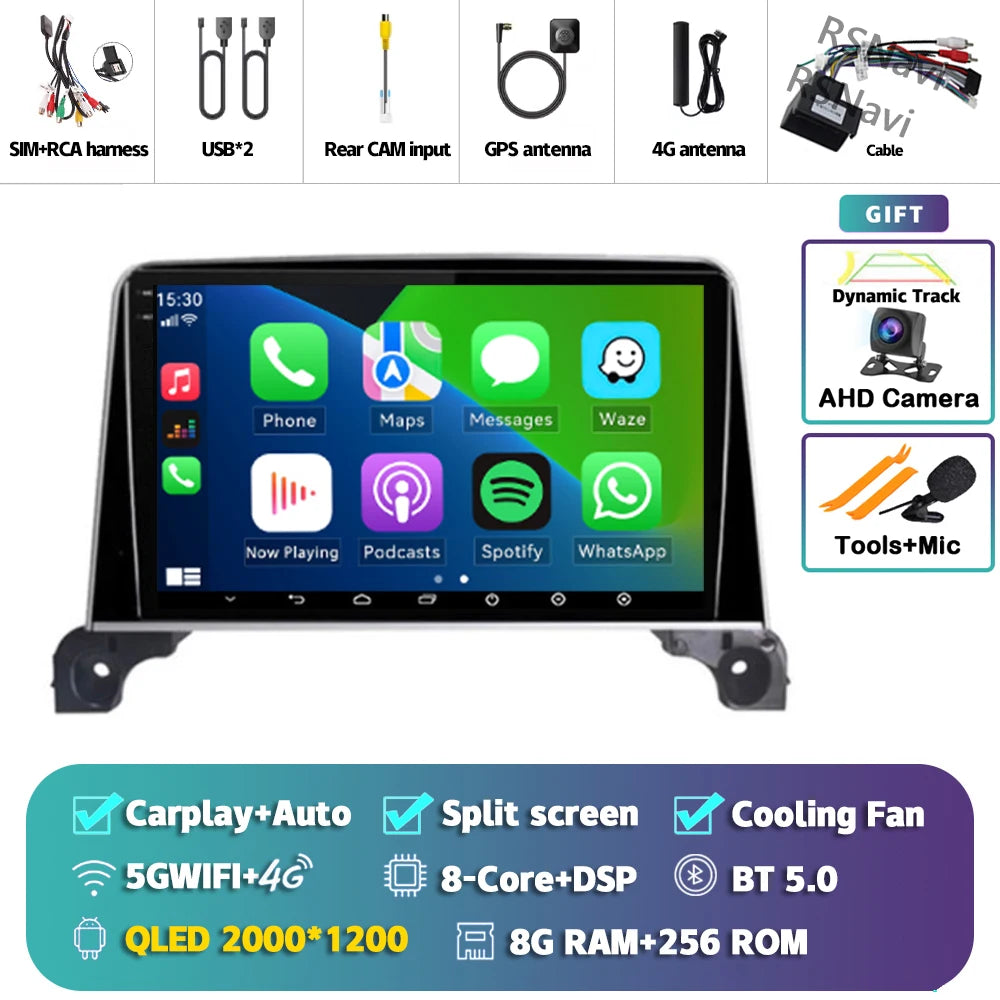 Android 15 Carplay Auto 2K écran autoradio multimédia lecteur vidéo pour Peugeot 5008 4008 3008 2017 - 2020 2din Autoradio stéréo