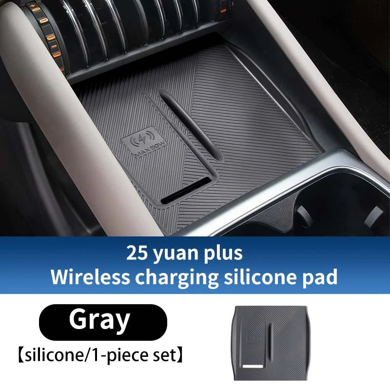 Pour Byd Yuan Plus Atto 3 2025 Console centrale de voiture boîte de rangement inférieure résistant aux rayures étui d'organisation en Silicone accessoires