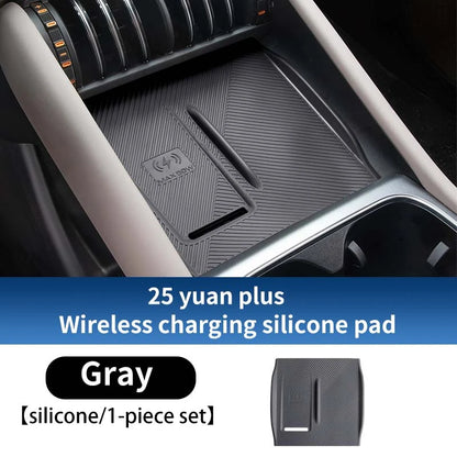 Pour Byd Yuan Plus Atto 3 2025 Console centrale de voiture boîte de rangement inférieure résistant aux rayures étui d'organisation en Silicone accessoires